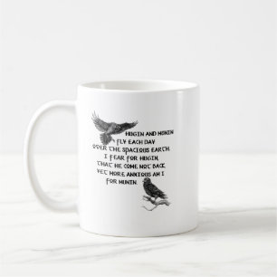 Caneca De Café Viking Raven Hugin And Munin