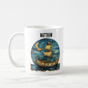 Caneca De Café Viking Ship Personalised Coffee Mug