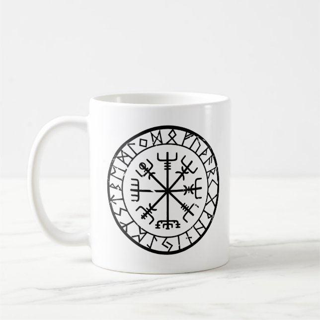 Caneca De Café Viking Vegvisir (Esquerda)
