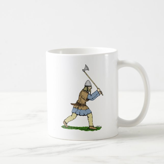 Caneca De Café Viking Warrior Wielding - Amplo Ax (Direita)
