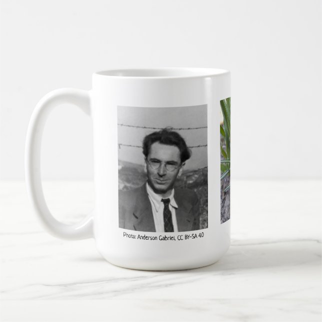Caneca De Café Viktor Frankl Inspirou Mug por RoseWrites (Esquerda)