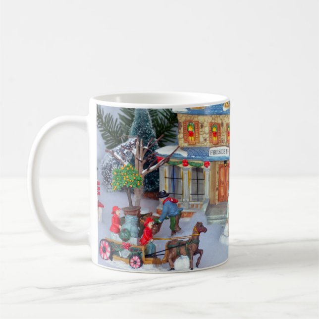 Caneca De Café Vila diminuta do Natal (Esquerda)