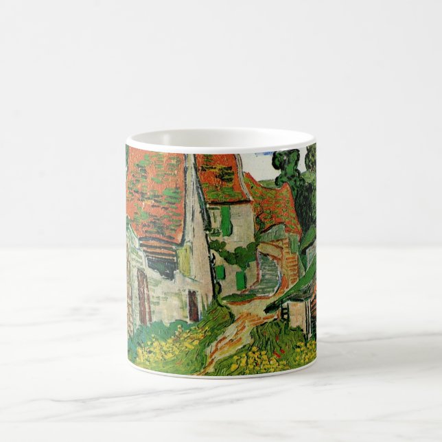 Caneca De Café Village Street por Vincent van Gogh (Centro)