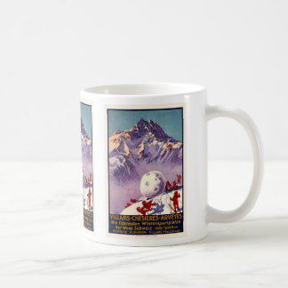 Caneca De Café Villars, suiça, poster das viagens vintage