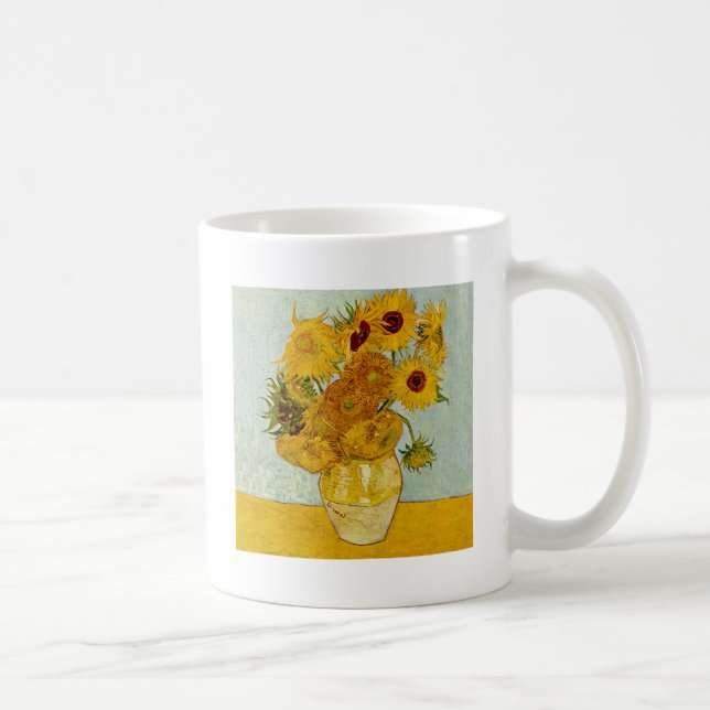 Caneca De Café Vincent Van Gogh 12 Sunflower Impressionista (Direita)