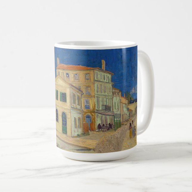 Caneca De Café Vincent van Gogh - A Casa Amarela / A Rua (Frente Esquerda)