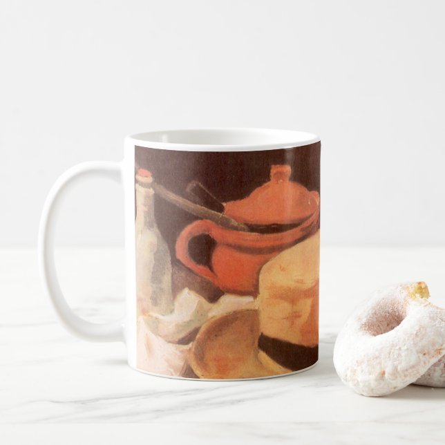 Caneca De Café Vincent van Gogh - A Vida Estática com o Chapéu Am (Com Donut)