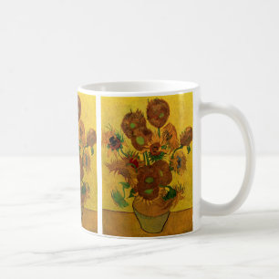 Caneca De Café Vincent van Gogh Ainda Vase com 15 Girassóis