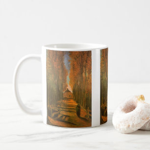 Caneca De Café Vincent van Gogh - Avenida de Choupos no Outono