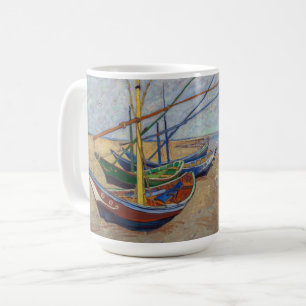 Caneca De Café Vincent van Gogh - Barcos de Pesca na Praia