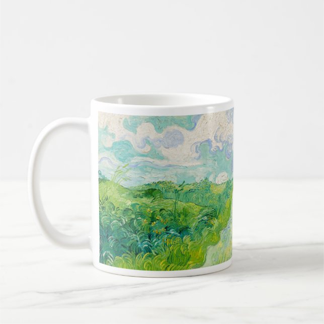 Caneca De Café Vincent van Gogh - Campo de Trigo Verde, Auvers (Esquerda)