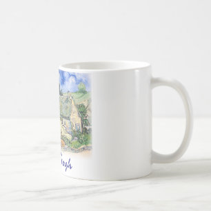 Caneca De Café Vincent van Gogh - casas de campo com telhados