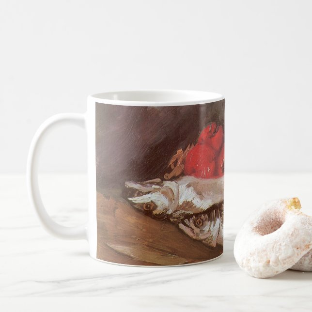Caneca De Café Vincent van Gogh - Cavalas, Limões e Tomates (Com Donut)