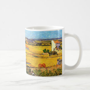 Caneca De Café Vincent Van Gogh - Colheita em La Crau Arte Fina