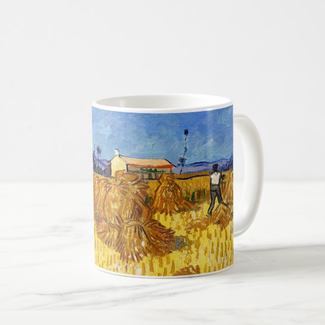 Caneca De Café Vincent van Gogh - Colheita na Provença (Frente Esquerda)