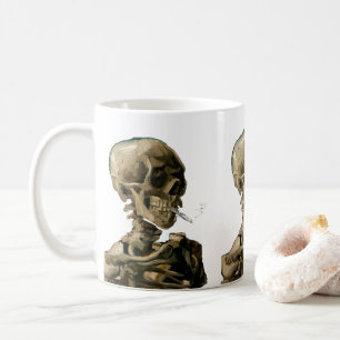 Caneca De Café Vincent van Gogh - Crânio com Cigarro Aceso