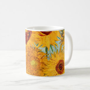 Caneca De Café Vincent Van Gogh dá 12 girassóis em uma arte de 