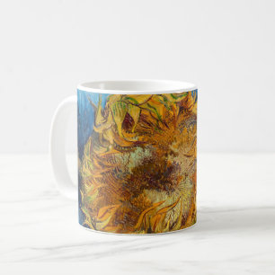 Caneca De Café Vincent van Gogh - Duas Girassóis Cortadas