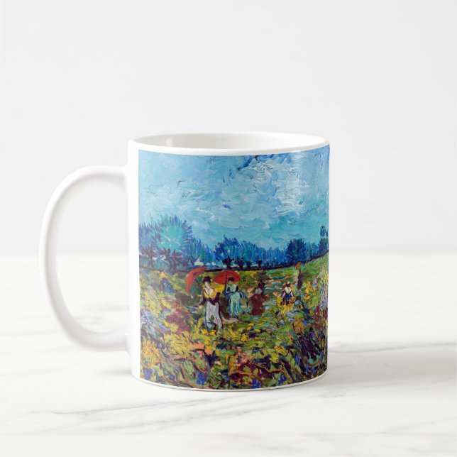 Caneca De Café Vincent van Gogh - Green Vineyard (Esquerda)