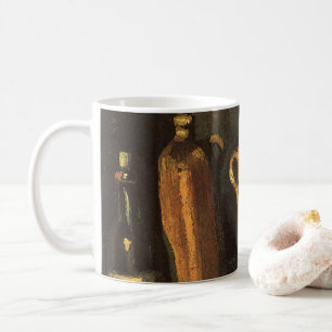 Caneca De Café Vincent van Gogh - Natureza Morta com 4 Garrafas d