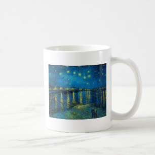 Caneca De Café Vincent Van Gogh Noite Estrelada sobre o Ródano