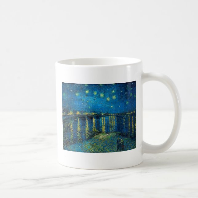 Caneca De Café Vincent Van Gogh Noite Estrelada sobre o Ródano (Direita)