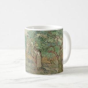 Caneca De Café Vincent van Gogh   o pomar verde-oliva