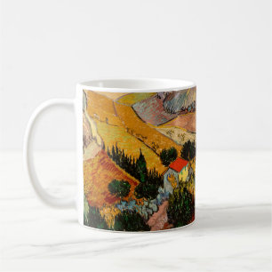 Caneca De Café Vincent van Gogh - Paisagem, Casa e Plowman
