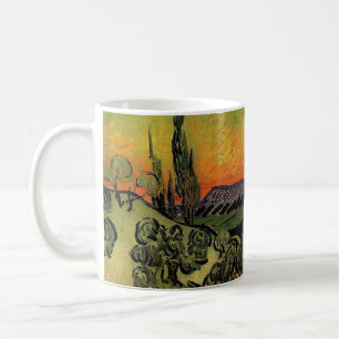 Caneca De Café Vincent Van Gogh Paisagem enluarada