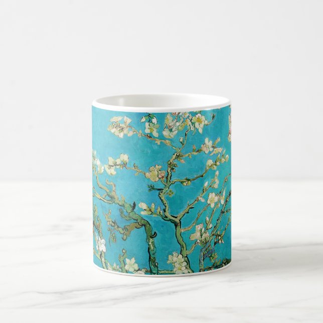 Caneca De Café Vincent Van Gogh pintando Flores de Amendoeira (Centro)