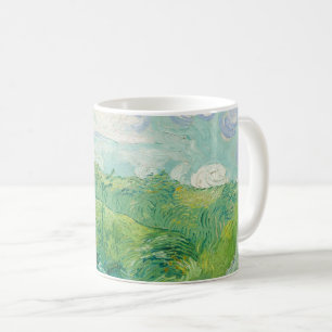 Caneca De Café Vincent Van Gogh pintura Campo de trigo verde 