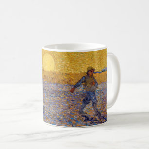 Caneca De Café Vincent van Gogh - Semeador com Sol Poente