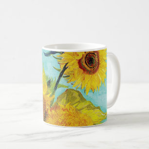 Caneca De Café Vincent Van Gogh Três Girassóis em Arte Vaso