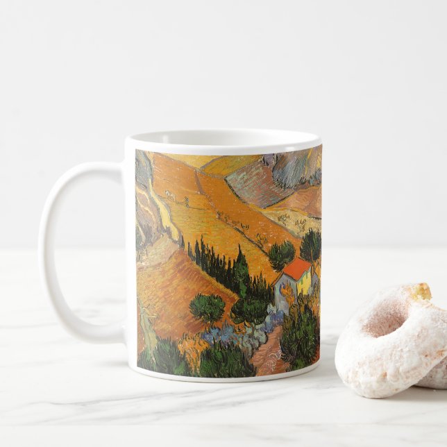 Caneca De Café Vincent van Gogh - Vale com Lavrador (Com Donut)
