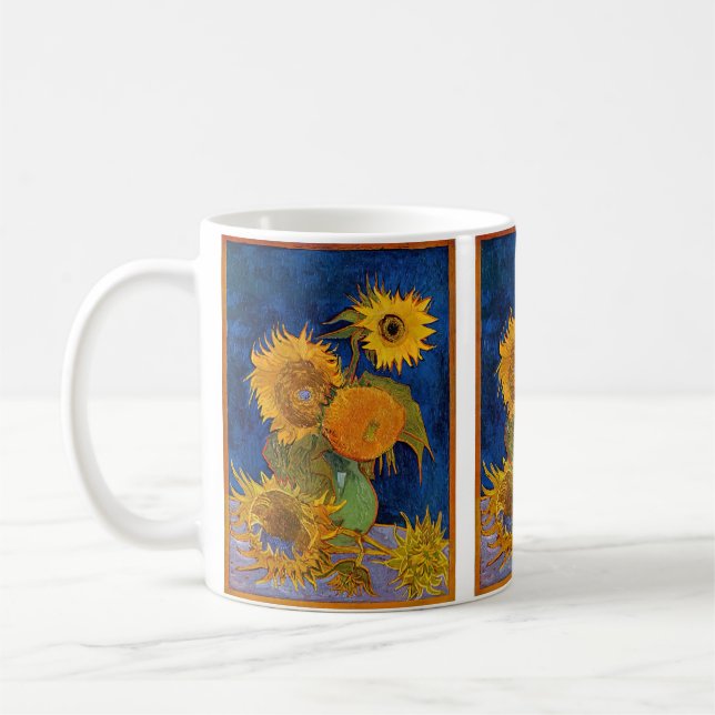 Caneca De Café Vincent van Gogh - Vaso com Cinco Girassóis (Esquerda)