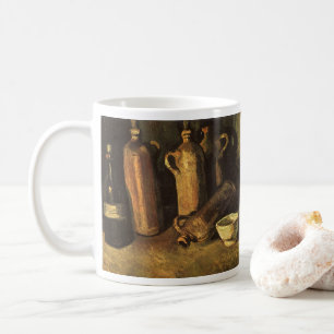 Caneca De Café Vincent van Gogh - Vida Estática com 4 Garrafas Pe