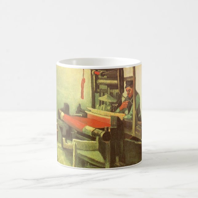 Caneca De Café Vincent van Gogh Weaver Enfrentando a Roda Esquerd (Centro)