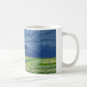 Caneca De Café Vincent van Gogh - Wheatfield sob Thunderclouds