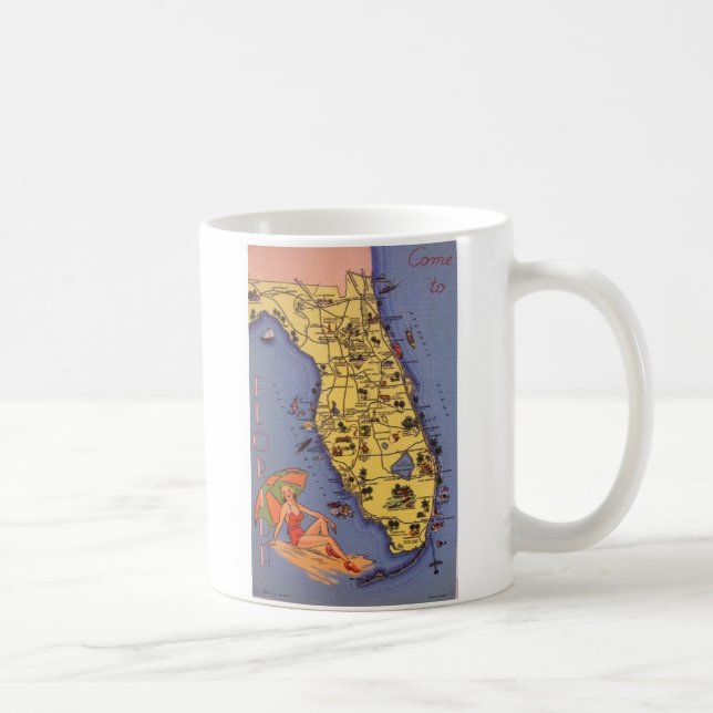Caneca De Café Vindo a Florida! 1938 (Direita)