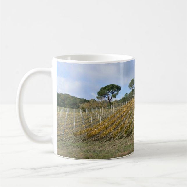 Caneca De Café Vinhedo de Tuscan no outono (Esquerda)