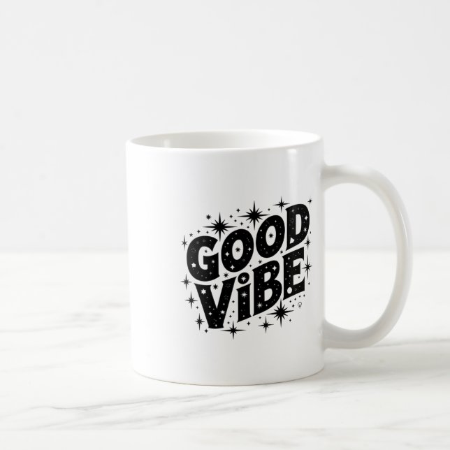 Caneca De Café Vinheta de Estrelas de Boa Visibilidade (Direita)