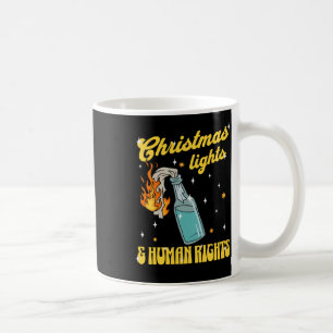 Caneca De Café Vinheta dos Direitos Humanos das Luzes de Natal
