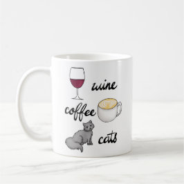 Caneca De Café Vinho Café Gatos De Gato De Gato Mug