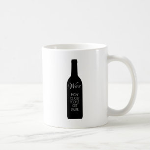 Caneca De Café Vinho, como as pessoas elegantes obtêm o bebado