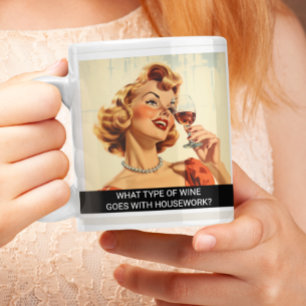 Caneca De Café Vinho Frio Retro 50