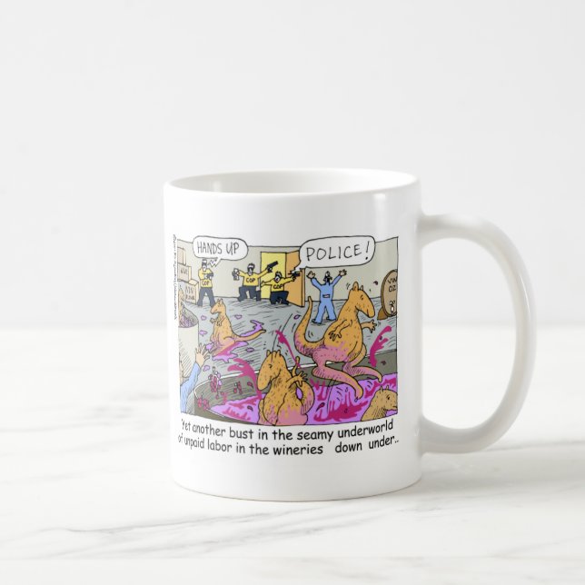Caneca De Café Vinhos Aussie Kangaroo Presentes Engraçados & Cami (Direita)