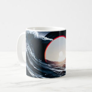 Caneca De Café Vinil Vintage Surf Wave Oceano Música Retro