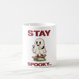 Caneca De Café Vintage 1930s Style Stay Spooky Skating Ghost Retr