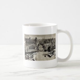 Caneca De Café Vintage 1932 de Bruxelas Bélgica da porta de Namu