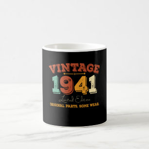 Caneca De Café Vintage 1941 Original Parts Funny Birthday Gift